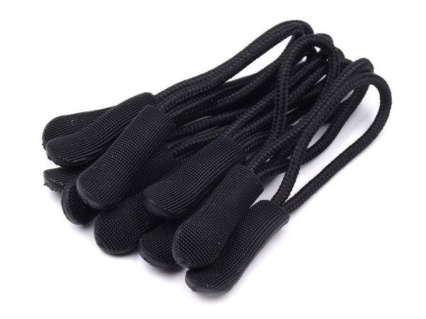 Zipper Schlaufe/ Reißverschlussanhänger Schwarz